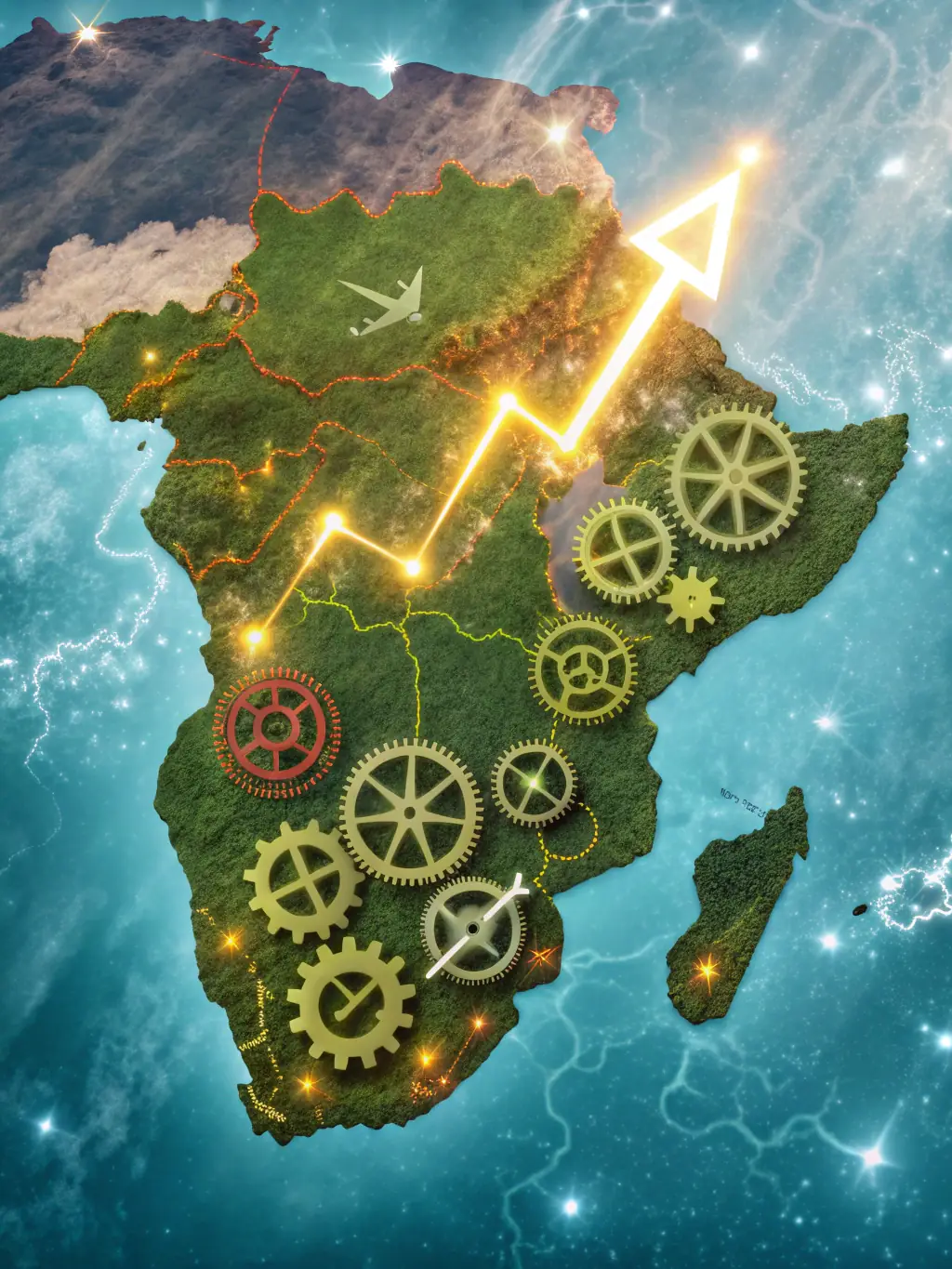 An abstract image representing strategic planning and business growth in a South African context.