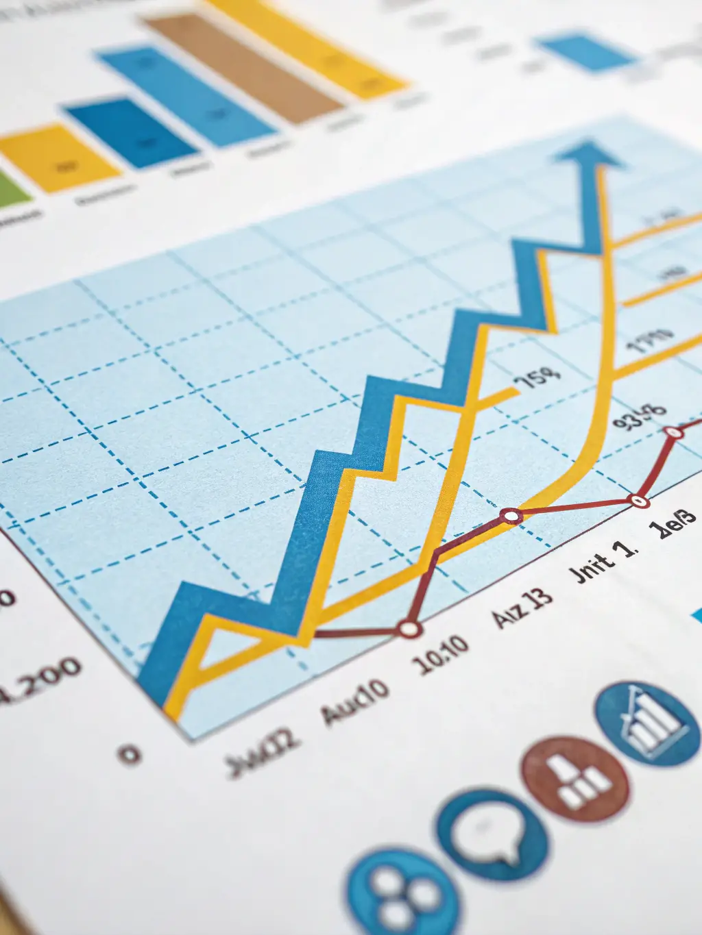 A graph showing business growth after coaching, demonstrating the tangible results of decisionstack.uno's services.